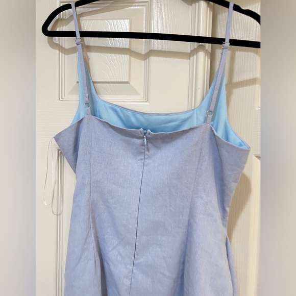 Princess Polly Light Blue Wrap Dress - Picture 12 of 12
